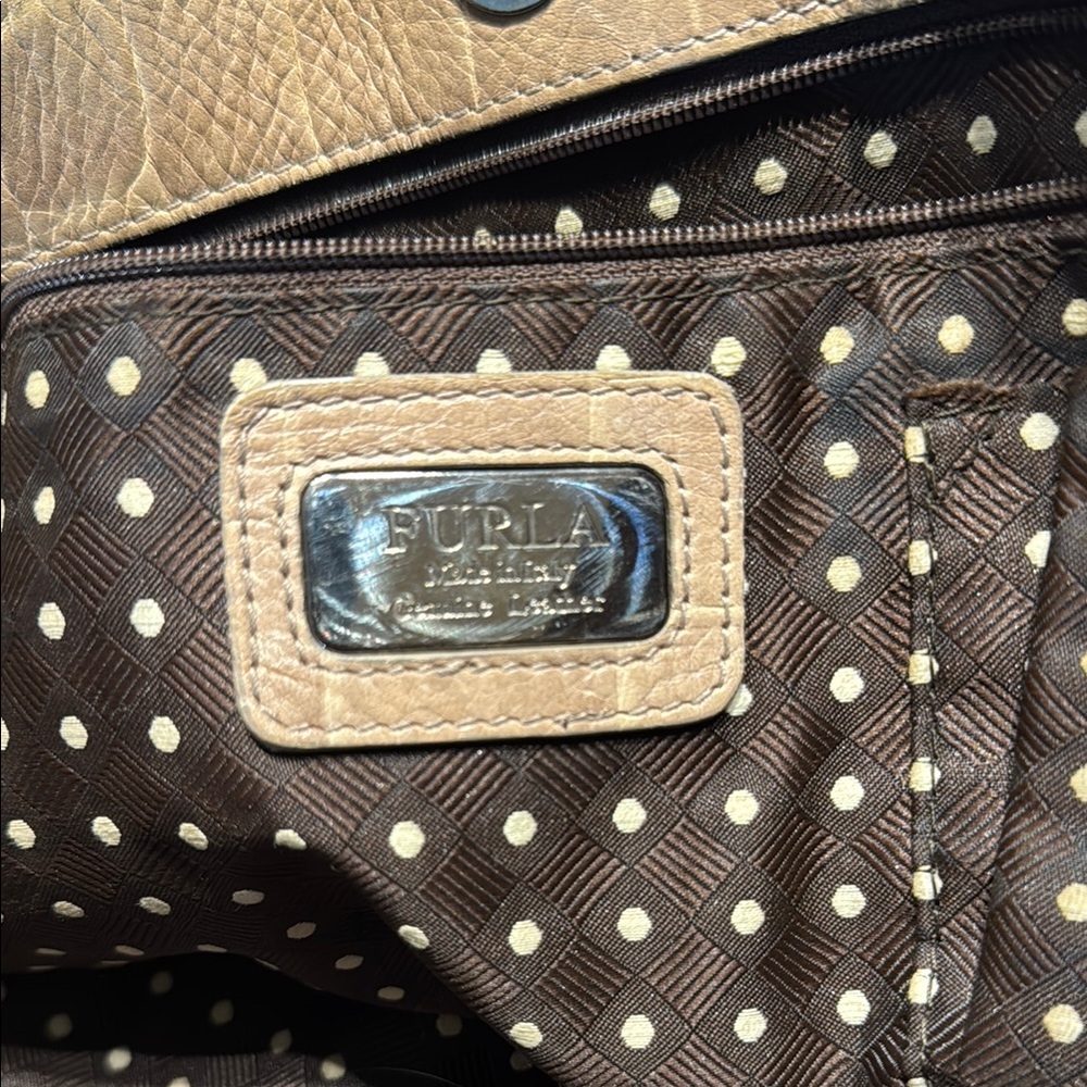 Furla Brown and Tan Shoulder Bag